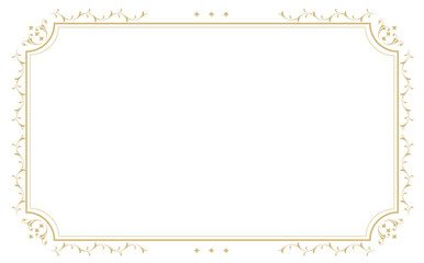 エレガントな金色の装飾フレーム