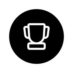 trophy line circular icon