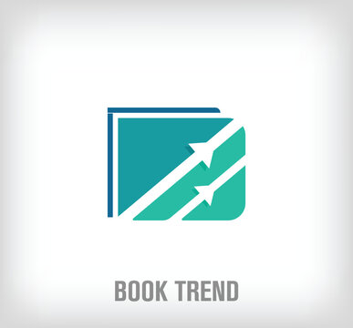 Creative book trend logo. Unique color transitions. Reading and writer development corporate logo template. vector