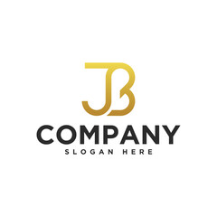 letter JB and luxury logo icon and vector