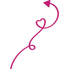 Fototapeta na wymiar Valentine Heart Arrow