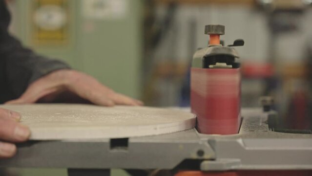 person working on a machine