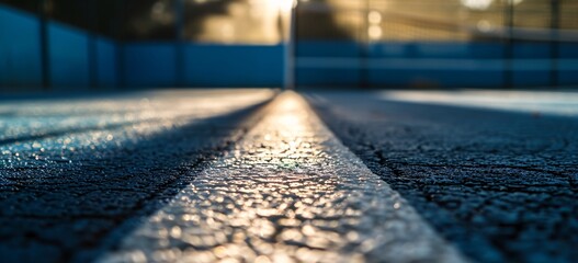 Sunlight on a wet road