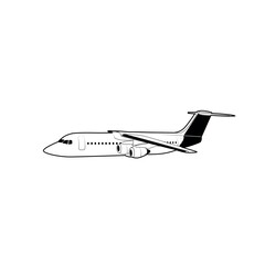 Australian airplane design vector silhouette perfect for airplane books, posters, children's picture books, aviation books and story books