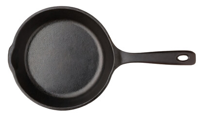 Empty cast iron pan - isolated - Powered by Adobe