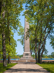 Fototapeta na wymiar The Perry Monument at Presque Isle State Park, Erie, Pennsylvania