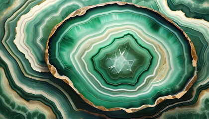 Fototapeta premium Agat zielony, kamień szlachetny, dekoracja ścienna, generative ai