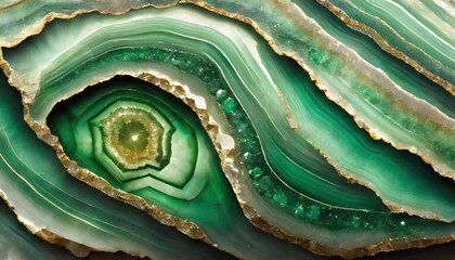 Fototapeta premium Agat zielony, kamień szlachetny, dekoracja ścienna, generative ai