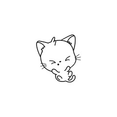 vector coloring kids cute cat cute