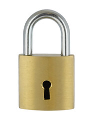 Naklejka premium Metallic lock - isolated on transparent background