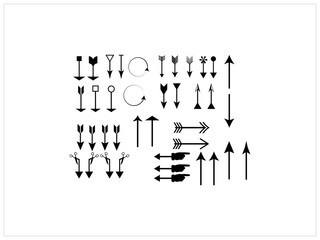 Gradient red arrow isolated,Set of colorful  to mark in flat style,,Hand drawn arrow set,Modern set of colorful arrows with flat design,Hand drawn  icons set isolated on white background doodle vector