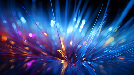 Abstract view of fiber optics