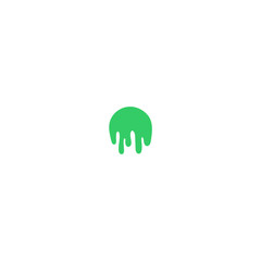 green splash slime vector set set