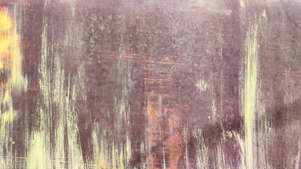 Corroded metal background. Rusted metal wall. Rusty metal background with streaks of rust. Red or...