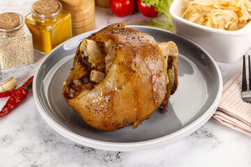 Baked pork knee with spices