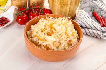 Homemade fermented cabbage Sauerkraut