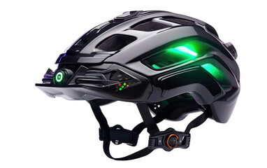 Cycling Helmet Alone On a White or Clear Surface PNG Transparent Background.
