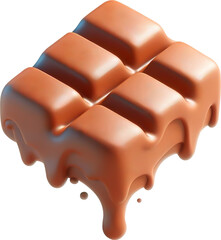Melting chocolate, 3D rendering