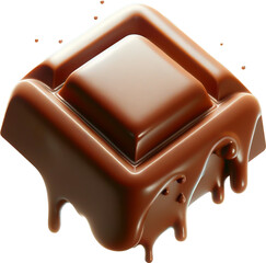 Melting chocolate, 3D rendering