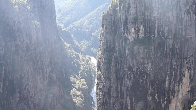 Panorama landscape of Tazı Kanyonu (aka Eagles Canyon, Tazi Canyon) and Bilgelik Vadisi (aka Wisdom Valley). Located in K&ouml;pr&uuml;l&uuml; Canyon National Park, Antalya, Turkey