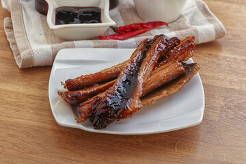 Roasted eel in unagi sause