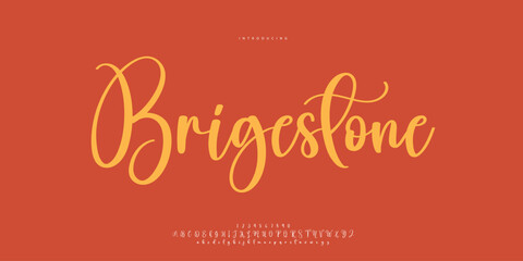 Abstract Fashion font alphabet. Minimal modern urban fonts for logo, brand etc. Typography Calligraphy typeface uppercase lowercase and number. vector illustration
