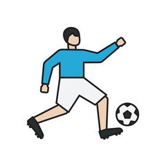 Fototapeta na wymiar Soccer Player Illustration