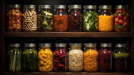 assortment of  colourful spices - obrazy, fototapety, plakaty