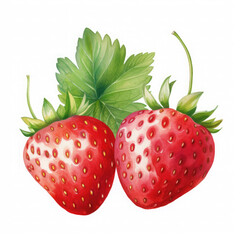 Strawberry Illustration, Generative Ai