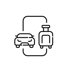 Mobile app for taking taxi at the airport. Pixel perfect, editable stroke icon