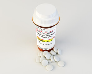 Prescription Pills And Bottle