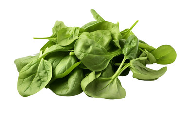Realistic 8K Spinach On Transparent Background.
