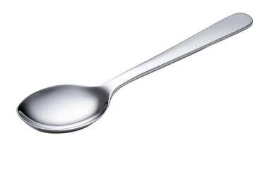 Realistic 8K Stainless Steel Ladle On Transparent Background.
