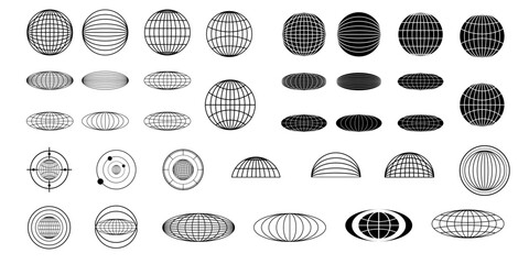 set Y2k streetwear element shape pack collection futuristic shape element