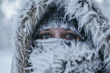 Extreme cold weather concept background 