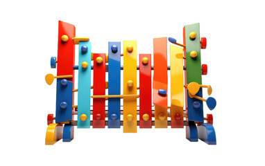 Obraz premium Interactive Musical Playground On a White or Clear Surface PNG Transparent Background.