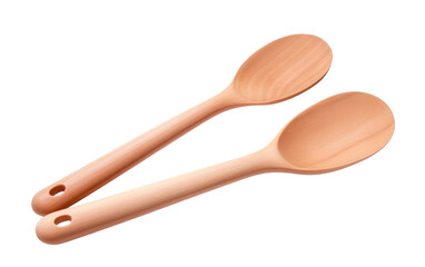 Clay Spoon and Spatulas Handcrafted On a White or Clear Surface PNG Transparent Background.