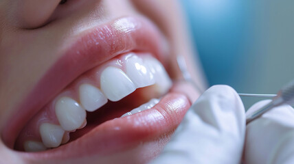 Close-up Dental Examination, Dentist's Tooth Inspection