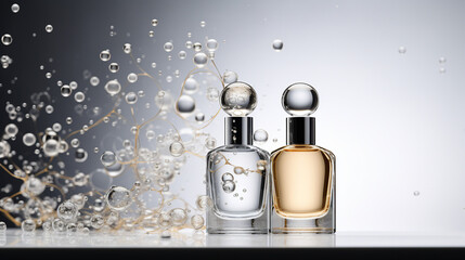 Captivating Perfume Glass Bottles with Elegant Bubbles - A Stylish Collection of Fragrances for Modern Glamour and Timeless Beauty