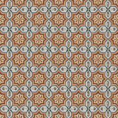 seamless Turkish rug pattern with flowers