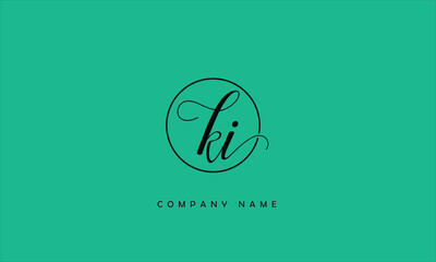 KI, IK, K, I Abstract Letters Logo Monogram