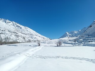 Fototapeta na wymiar Snow in the Himalayas