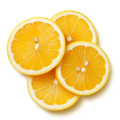 Sliced oranges isolated on transparent or white background, png