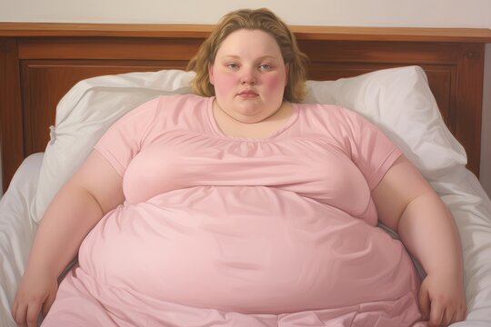 An illustration of a woman with cellulite. Gross habit of a body. Obesity. A person having tummy rolls. Natural, average body. Health awareness. Body type with miscellaneous body flaws. Corpulence