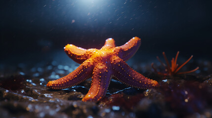starfish on the beach - obrazy, fototapety, plakaty