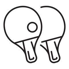 Table tennis line icon
