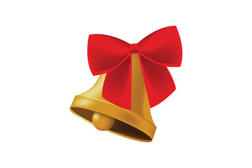 Bell with Ribbon Christmas Sticker