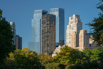 Hochhäuser am Central Park, Manhatten, New York City, New York, USA
