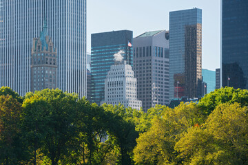 Obraz premium Hochhäuser am Central Park, Manhatten, New York City, New York, USA