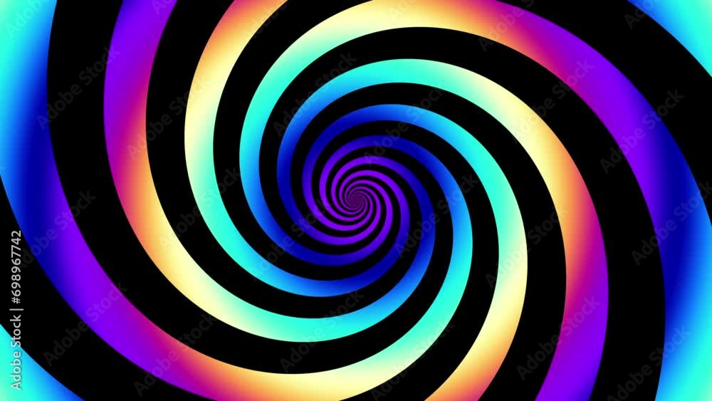 Aufkleber Endless abstract spiral. Seamless looping footage 4k. Abstract loop background